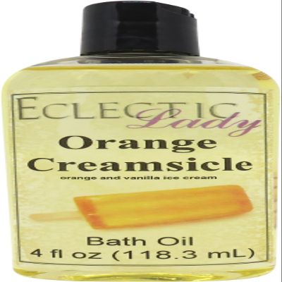 Orange Creamsicle Bath Oil, Scented Body Oil, Relaxing Bathing Oil, 4 oz