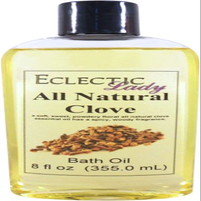 Clove Bath Oil, Scented Body Oil, Relaxing Bathing Oil, 8 oz