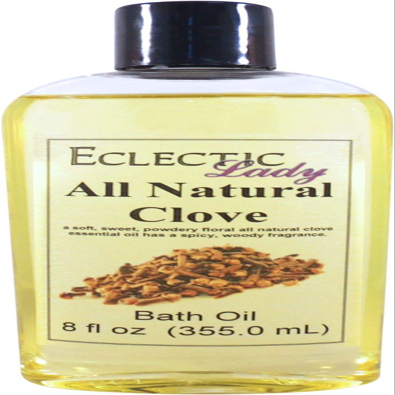 Clove Bath Oil, Scented Body Oil, Relaxing Bathing Oil, 8 oz