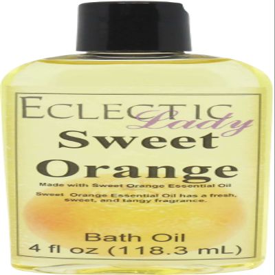 Sweet Orange Bath Oil, Scented Body Oil, Relaxing Bathing Oil, 4 oz