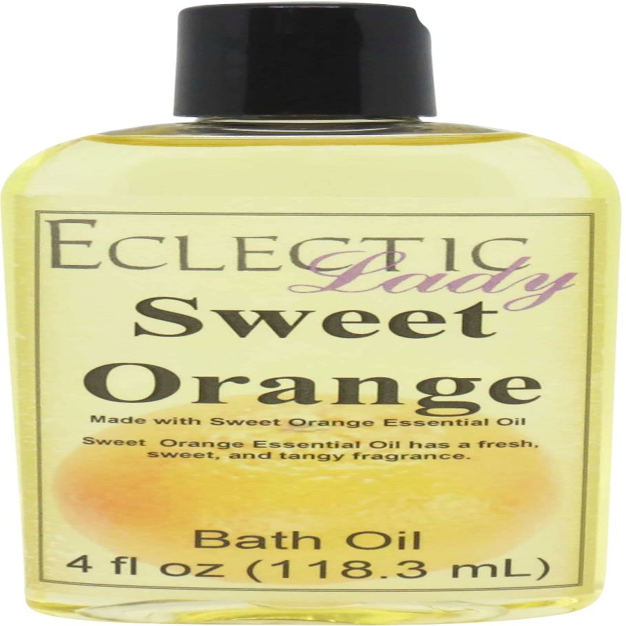 Sweet Orange Bath Oil, Scented Body Oil, Relaxing Bathing Oil, 4 oz