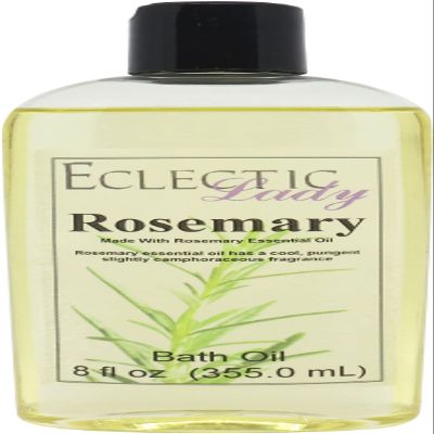 Rosemary Bath Oil, Scented Body Oil, Relaxing Bathing Oil, 8 oz
