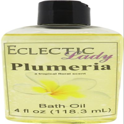 Plumeria Bath Oil, Scented Body Oil, Relaxing Bathing Oil, 4 oz