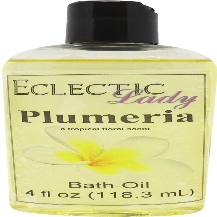 Plumeria Bath Oil, Scented Body Oil, Relaxing Bathing Oil, 4 oz