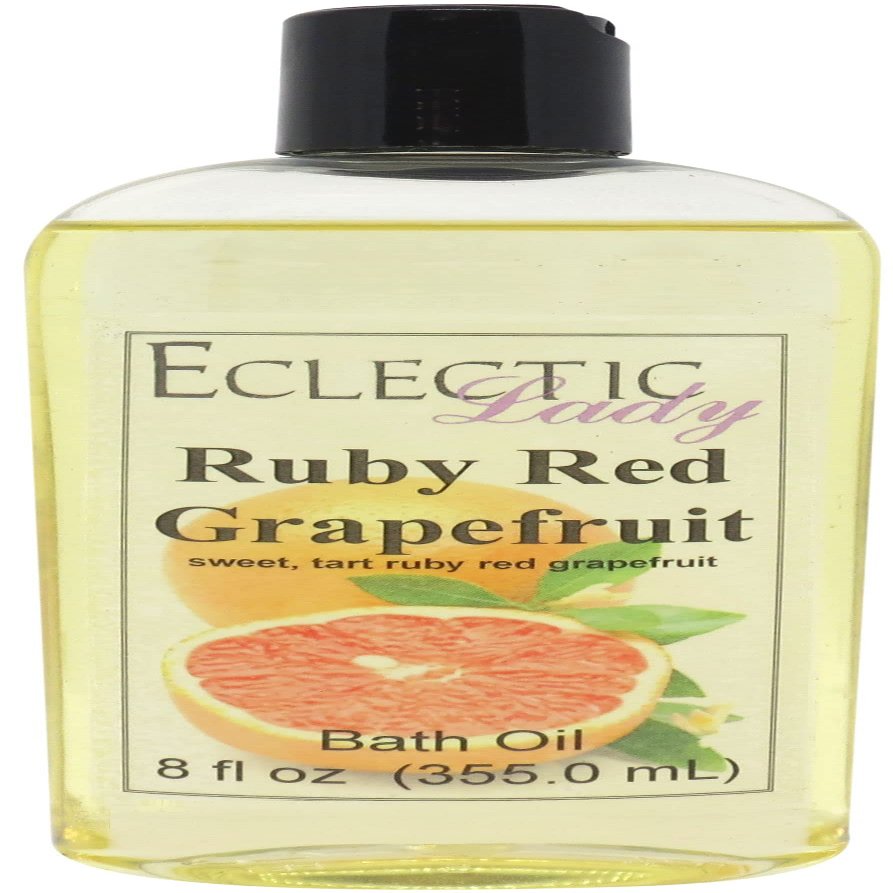 RuRed Grapefruit Bath Oil, Scented Body Oil, Relaxing Bathing Oil, 8 oz