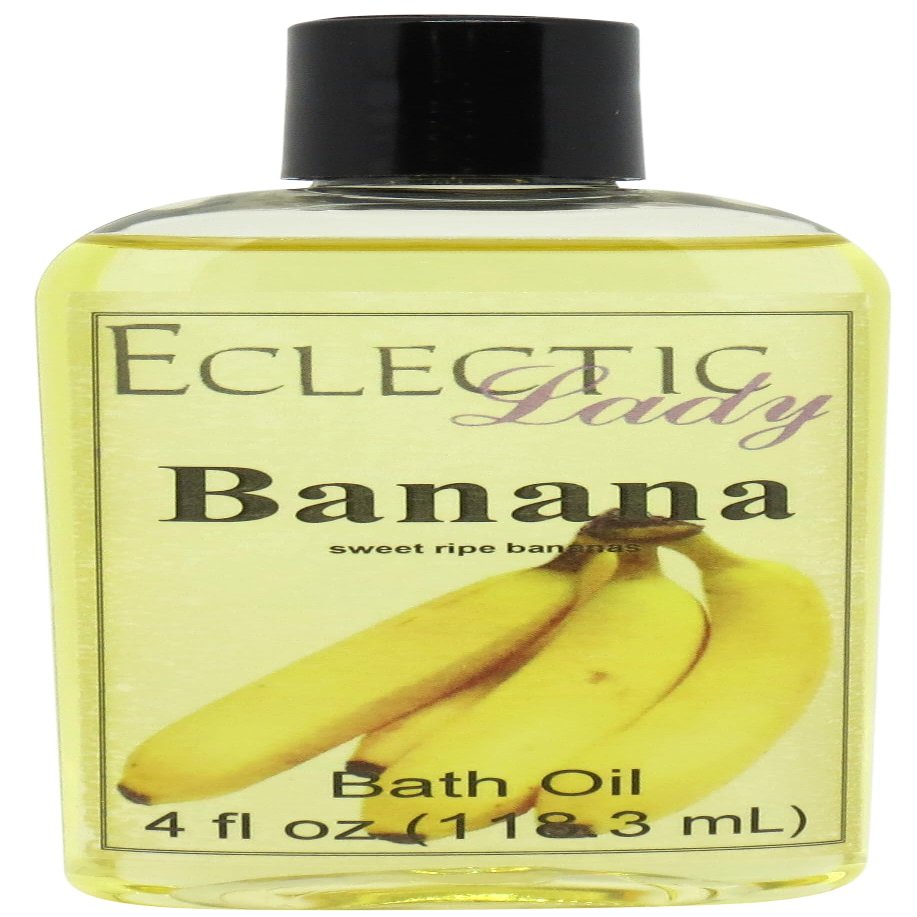 Banana Bath Oil, Scented Body Oil, Relaxing Bathing Oil, 4 oz