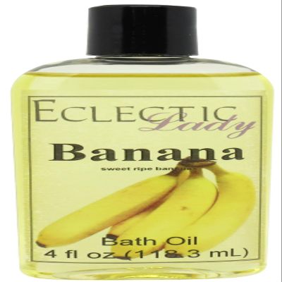 Banana Bath Oil, Scented Body Oil, Relaxing Bathing Oil, 8 oz