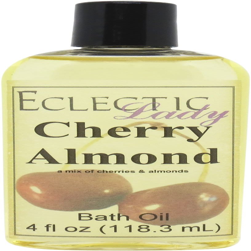 Cherry Almond Bath Oil, Scented Body Oil, Relaxing Bathing Oil, 4 oz