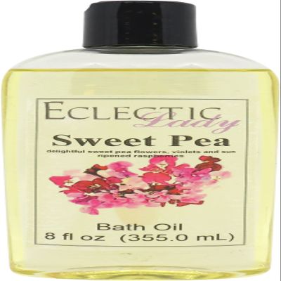 Sweet Pea Bath Oil, Scented Body Oil, Relaxing Bathing Oil, 8 oz