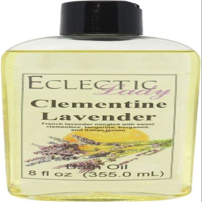 Clementine Lavender Bath Oil, Scented Body Oil, Relaxing Bathing Oil, 8 oz