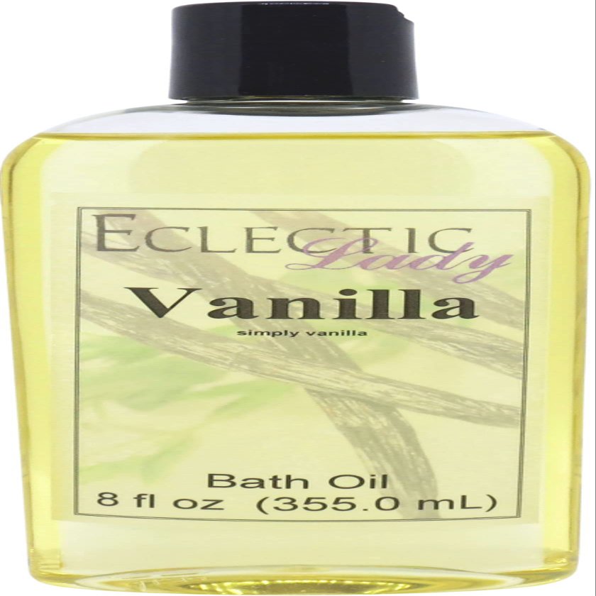 Vanilla Bath Oil, Scented Body Oil, Relaxing Bathing Oil, 8 oz