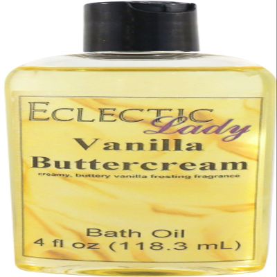 Vanilla Buttercream Bath Oil, Scented Body Oil, Relaxing Bathing Oil, 4 oz