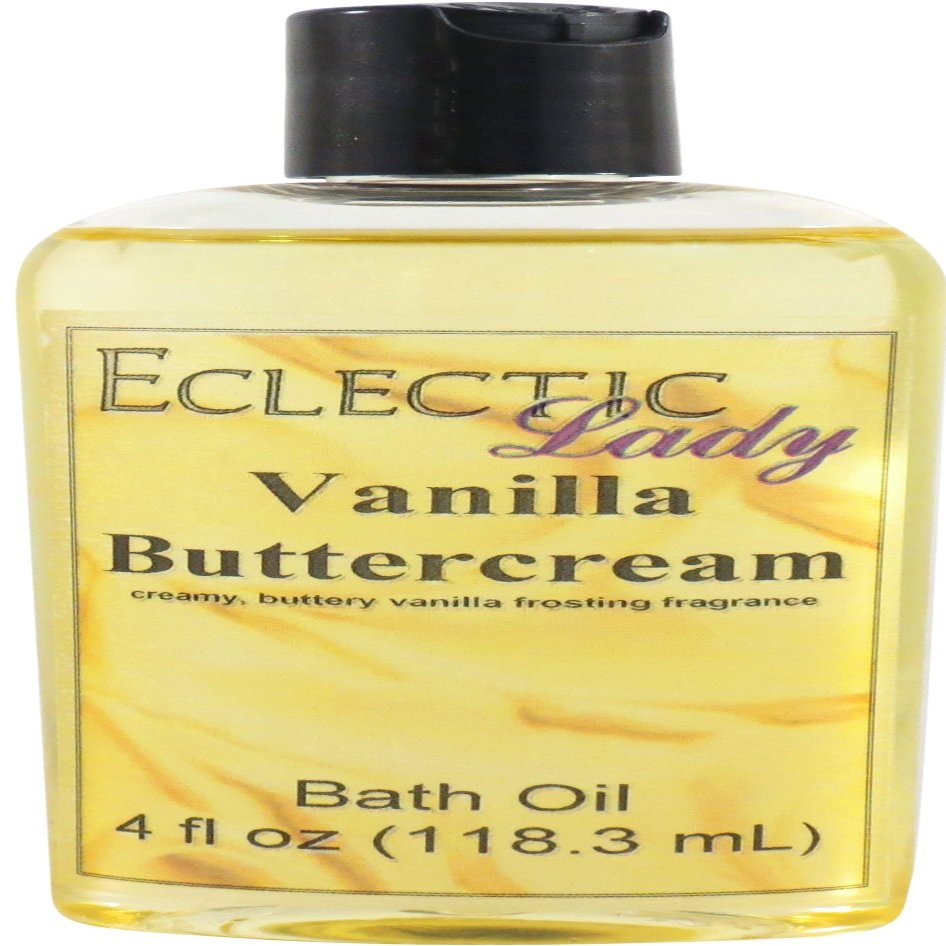Vanilla Buttercream Bath Oil, Scented Body Oil, Relaxing Bathing Oil, 4 oz