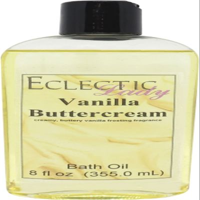 Vanilla Buttercream Bath Oil, Scented Body Oil, Relaxing Bathing Oil, 8 oz