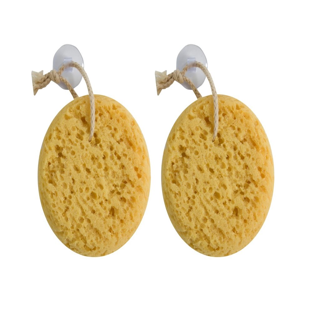 PARADISO Evriholder Sea Foam Body Sponge for Scrubbing and Exfoliating, Set of 2, Large Srubbing Loofah for A Relaxing Shower or Bath