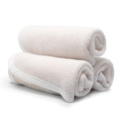 PARADISO Evriholder Soft-Weave Exfoliating Wash Cloths Dual-Textured for Face and Body, Pack of 3, White