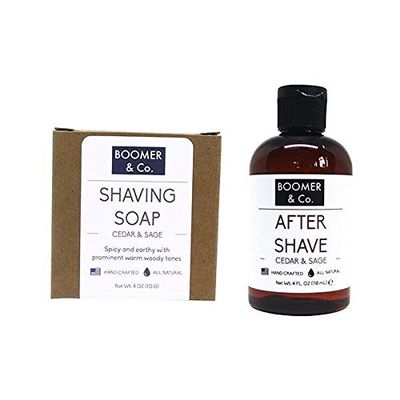 Boomer & Co. Cedar & Sage Shaving Kit