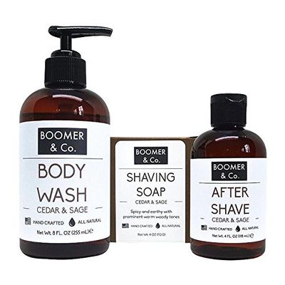 Boomer & Co. Cedar & Sage Men's Grooming Kit