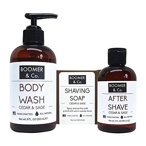 Boomer & Co. Cedar & Sage Men's Grooming Kit