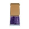 100pcs 1ml (1/4 dram) Purple Mini Glass Bottle 1cc Purple Sample Vial Small Essential Oil Bottle Travel Must + one 7 Chakra Bracelet with Volcanic Lava for essential oil diffusing view 2