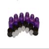 100pcs 1ml (1/4 dram) Purple Mini Glass Bottle 1cc Purple Sample Vial Small Essential Oil Bottle Travel Must + one 7 Chakra Bracelet with Volcanic Lava for essential oil diffusing view 3