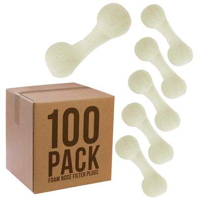 Pack of 100 Disposable Nose Filter Plugs