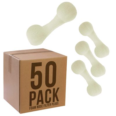 Belloccio Pack of 50 Disposable Nose Filter Plugs