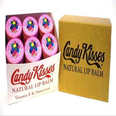Candy Kisses Natural Lip Balm 24 Pieces (Bubblegum)