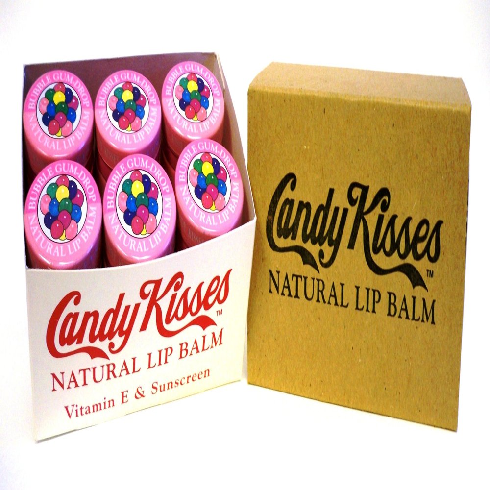 Candy Kisses Natural Lip Balm 24 Pieces (Bubblegum)