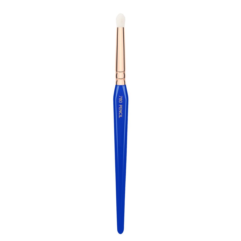 Bdellium Tools Professional Makeup Brush - Golden Triangle 780 Pencil - With All Vegan and Soft Synthetic Fibers, For Blending Eye Makeup (Blue, 1pc)