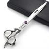 6/7/7.5/8/9 inch scissors silver professional hairdresser hair cut and trim diluted sharp 440C steel (7 inch flat shear-A) view 3