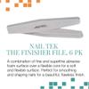 Nail Tek The Finisher Nail File Double-Sided 240/400 Grit Files for Natural Nails, Acrylic & Gel, Manicure and Pedicure Kit Supplies, 6 Pack view 2
