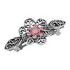 1928 Jewelry Rose Pink Crystal Flower Bar 2.50 Inch Hair Barrette Clip For Women, (1 Pcs) view 1