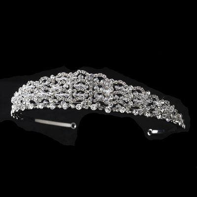 Dani Antique Silver Clear Wedding Bridal Tiara
