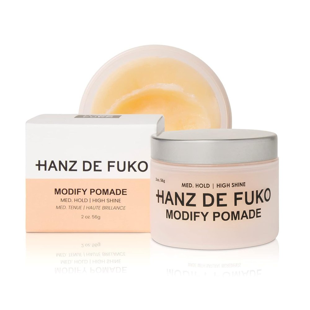 Hanz de Fuko Modify  Premium Mens Hair Styling Pomade for a Medium Hold, High Shine  Ideal Texture Product for All Hair Types, Includes Premium Ingredients Such as Shea Butter  2 oz, Travel Size