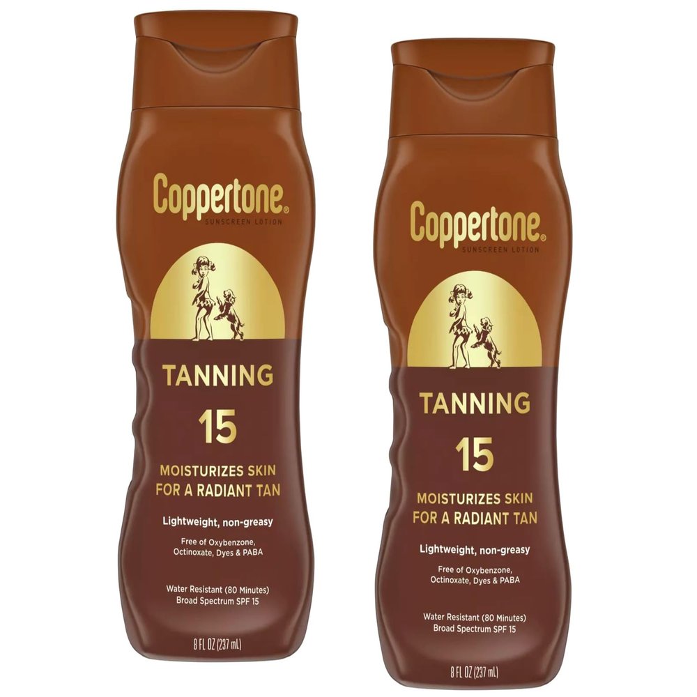 Coppertone Tanning Lotion SPF 15 8 oz (Pack of 2)