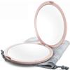 Mavoro Magnifying Compact Mirror | 1x/10x Magnification | 4" Small Pocket Purse Double Sided Travel Makeup Mirror | Folding Portable Hand Compact Mirror for Handbag and Purses (Millennial Pink) view 4
