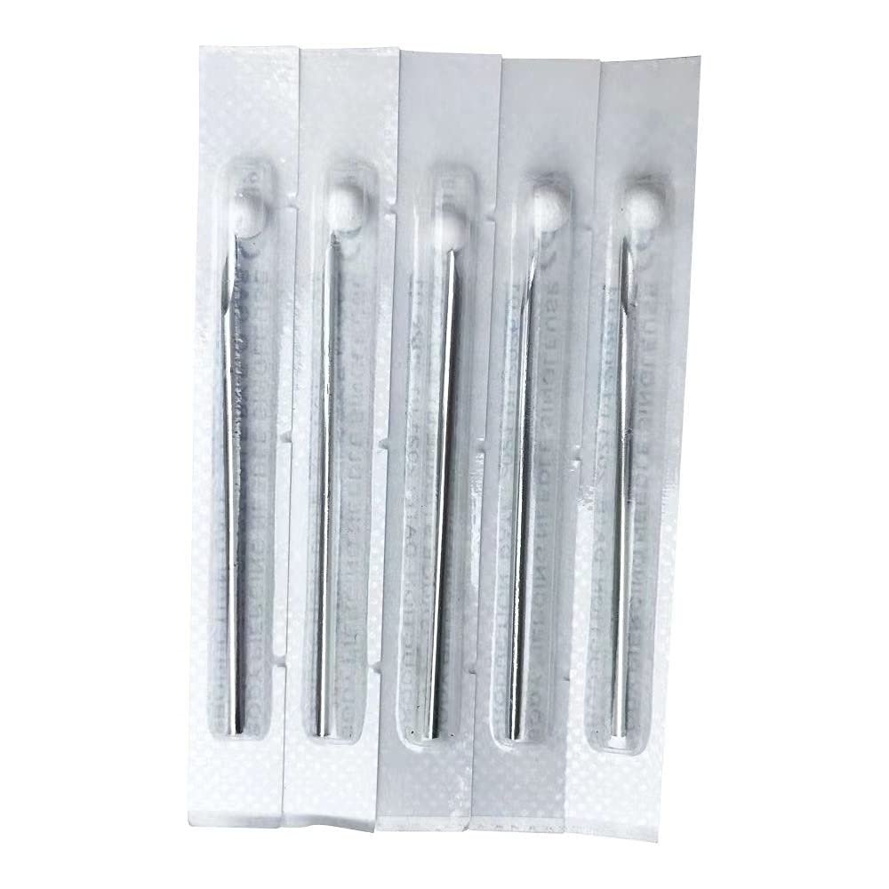 Shuiniba 16G 100 Pieces Body Ear Navel Nose Lip Nipple Piercing Needles, Tattoo Supplies