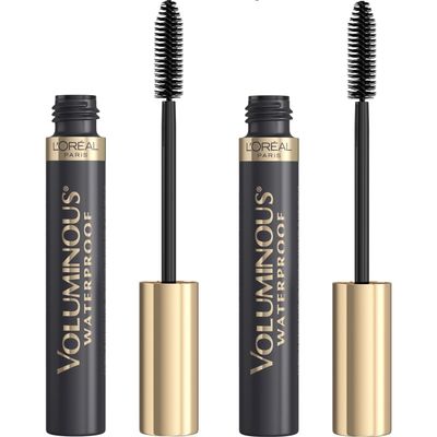 LOral Paris Makeup Voluminous Original Waterproof Mascara, Black, 0.28 Fl Oz (Pack of 2)
