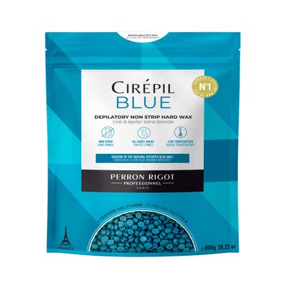 Cirepil - Blue - 800g / 28.22 oz Hard Wax Beads Bag - Face & Body Wax, Unscented & No Strip Needed - Perfect for Sensitive Skin & Brazilian Waxing - Fluid Gel Texture, Easy Hair-Removal