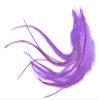 1 Dozen - Medium Solid Lavender Rooster Saddle Whiting Hair Extension Feathers Halloween Summer Craft Supply | Moonlight Feather view 1