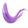 1 Dozen - Medium Solid Lavender Rooster Saddle Whiting Hair Extension Feathers Halloween Summer Craft Supply | Moonlight Feather view 2