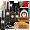 XIKEZAN Beard Kit for Men Care w/Beard Conditioner, Wash, Oil, Balm, Brush, Comb,Birthday Fathers Valentines Gifts for Men Him Dad Husband Boyfriend Christmas Gifts Mens Stocking Stuffers view 1