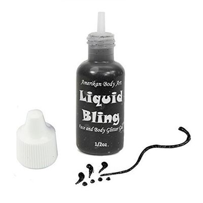 Amerikan Body Art Liquid Bling - Jet Black (0.5 oz)