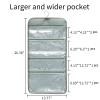 WODISON Foldable Clear Hanging Travel Toiletry Bag Cosmetic Organiser Storage, Grey, One Size view 2