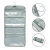 WODISON Foldable Clear Hanging Travel Toiletry Bag Cosmetic Organiser Storage, Grey, One Size view 3