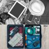 WODISON Foldable Clear Hanging Travel Toiletry Bag Cosmetic Organiser Storage, Grey, One Size view 4