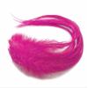 6 Pieces - XL Solid Hot Pink Thick Long Whiting Farm Rooster Saddle Hair Extension Feathers Fly Tying Summer Craft | Moonlight Feather view 4