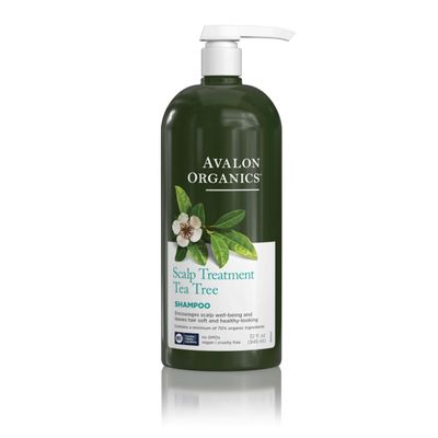 Avalon Organics Scalp Treatment Tea Tree Shampoo, Encourages Scalp Well-Being and Leaves Hair Soft, 32 Fluid Ounces