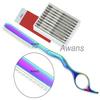 Awans Hair Thinning Razor, Styling kit,11 Spare Blades Hair Razors,Texturing, Hair Layering, Hair Thinner, Stainless Steel, Faether Razors,Hair Cutting tool view 3